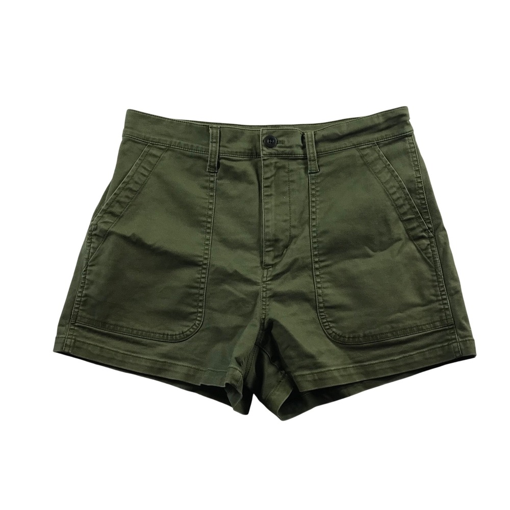 Madewell Olive Green Utility Shorts High Rise Cotton Twill Size 29 CKP481643613